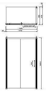 Душевой уголок Burlington C7S/C11 120x70 стекло прозрачное/профиль хром купить в интернет-магазине Sanbest