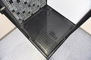 Душевая кабина Esbano Elegancia ESB-90CKR 90x90 стекло прозрачное/профиль черный купить в интернет-магазине Sanbest