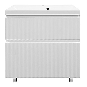 Тумба с раковиной Azario Виола 80/2Н CS00097140 белый матовый для ванной в интернет-магазине Sanbest