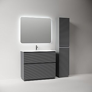 Тумба с раковиной Sancos FOLK Floor FL100FGS/CN7013 100 Grey soft для ванной в интернет-магазине Sanbest