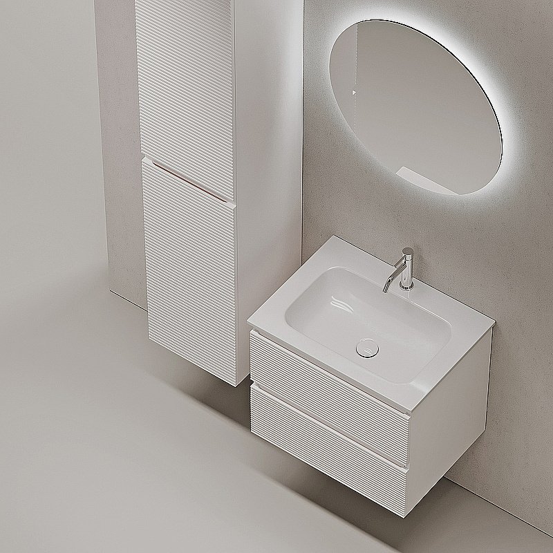 Тумба с раковиной Sancos Folk 60 FL60W Bianco для ванной в интернет-магазине Sanbest