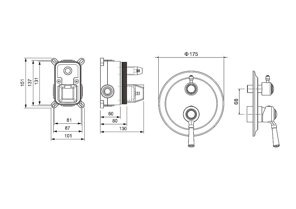 Смеситель для ванны Aquatek Классик AQ1546PG золото полированное купить в интернет-магазине сантехники Sanbest