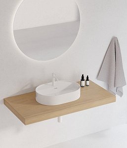 Раковина накладная Ravak CERAMIC 55 O SLIM Shelf XJX01155003 купить в интернет-магазине Sanbest