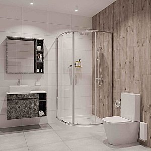 Душевой уголок Niagara Nova NG-6686-08 80х80 прозрачное стекло/профиль хром купить в интернет-магазине Sanbest