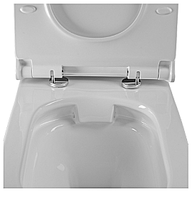 Унитаз подвесной Elghansa Monterno RQ-5537 белый, безободковый, с крышкой микролифт купить в интернет-магазине Sanbest