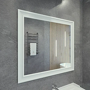 Зеркало Caprigo Ponza 13531-B231 100 белое в ванную от интернет-магазине сантехники Sanbest