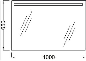 Зеркало с подсветкой Jacob Delafon EB1416-NF 100 в ванную от интернет-магазине сантехники Sanbest