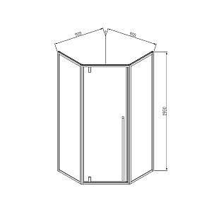 Душевой уголок Vincea PENTA VSP-3P900CLB 90x90 стекло прозрачное/профиль черный купить в интернет-магазине Sanbest
