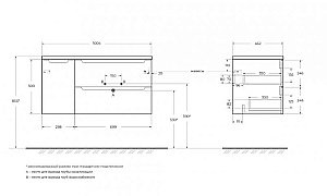 Тумба с раковиной BelBagno ETNA-1000-2C-1A-SO-BL Bianco Lucido для ванной в интернет-магазине Sanbest