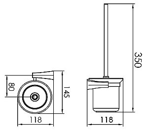 Ершик для туалета Kaiser KH-2026 хром купить в интернет-магазине сантехники Sanbest