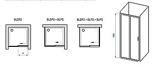 Душевой уголок Ravak Blix BLDP2+BLPS 120х100 профиль хром блестящий/стекло прозрачное купить в интернет-магазине Sanbest