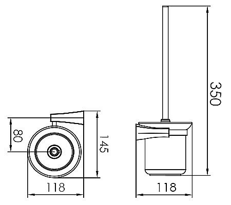 Ершик для туалета Kaiser KH-2026 хром купить в интернет-магазине сантехники Sanbest