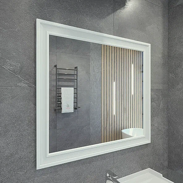 Зеркало Caprigo Ponza 13531-B231 100 белое в ванную от интернет-магазине сантехники Sanbest