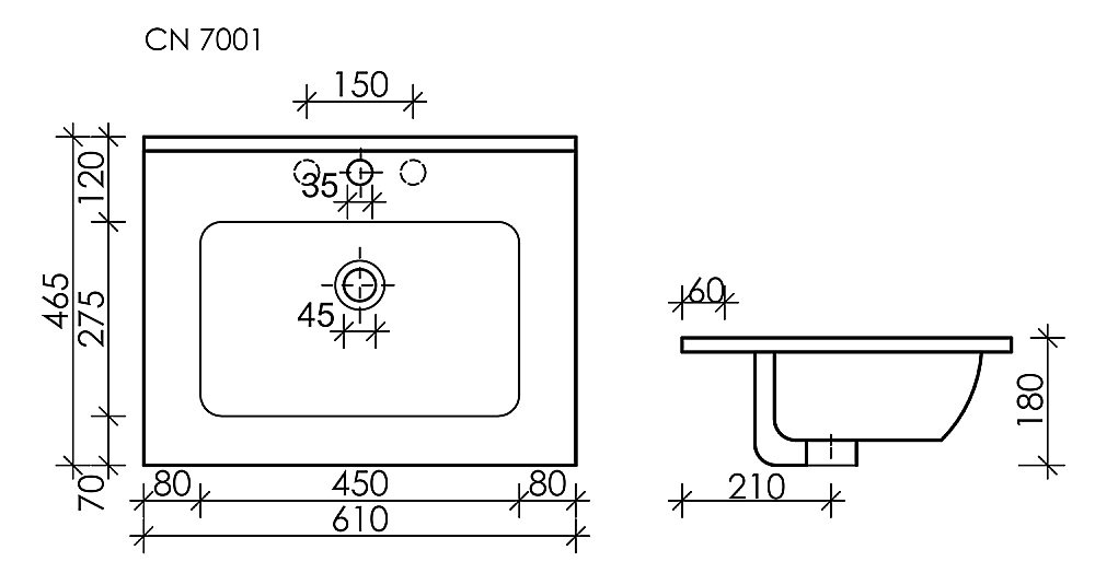 Раковина Ceramica Nova Element CN7001MB купить в интернет-магазине Sanbest