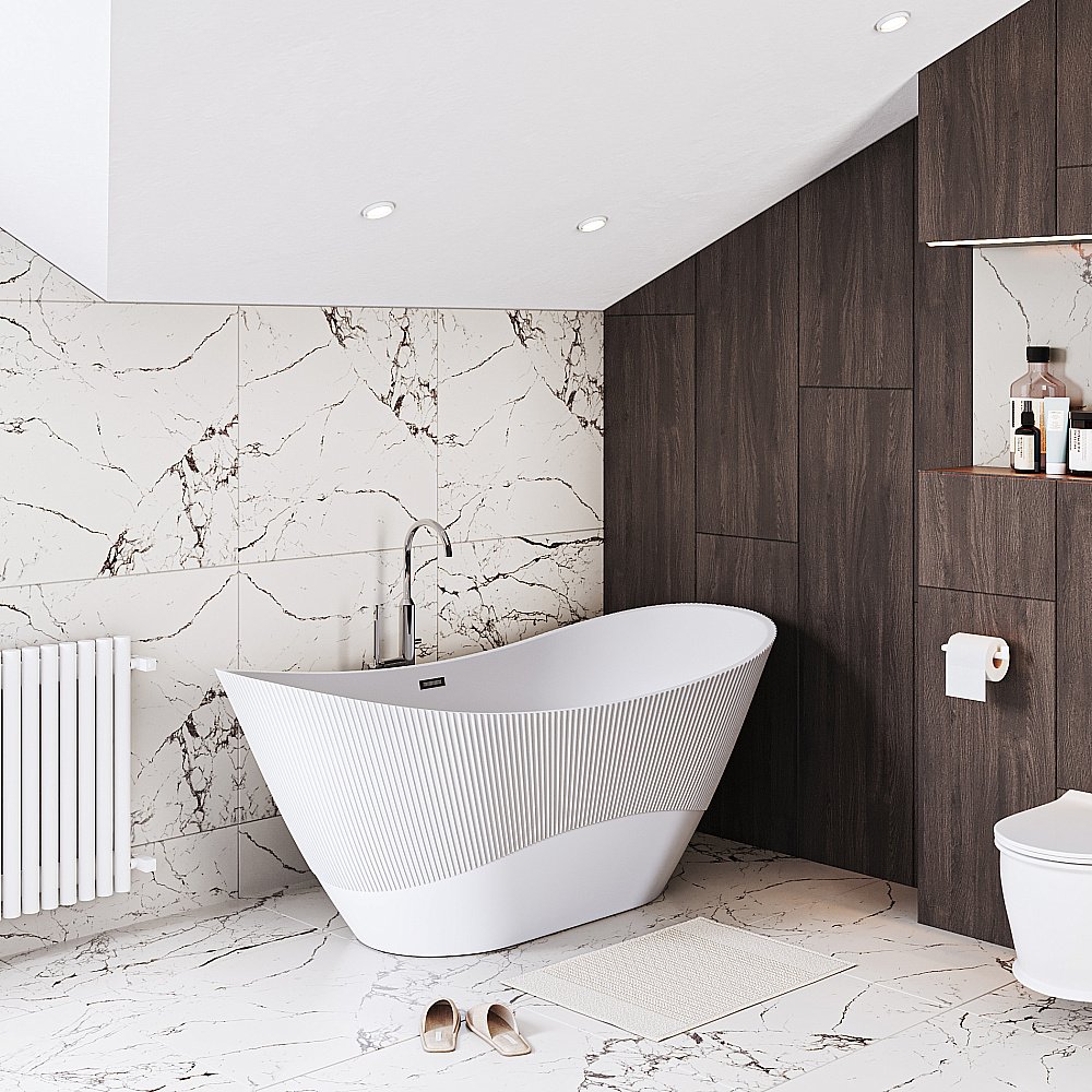 Ванна акриловая Grossman Galaxy GR-2104M 170x75 белая матовая купить в интернет-магазине Sanbest