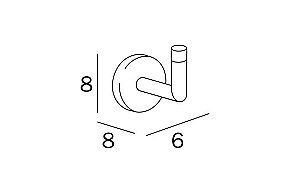 Крючок Inda Forum A3620ACR хром купить в интернет-магазине сантехники Sanbest