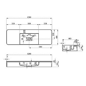 Раковина подвесная Vincea 120 VWB-6S312MW белая матовая купить в интернет-магазине Sanbest