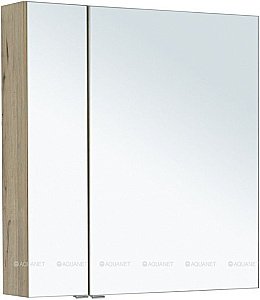 Зеркальный шкаф Aquanet Алвита New 277537 80 дуб веллингтон купить в интернет-магазине сантехники Sanbest