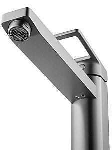 Смеситель для раковины высокий WONZON & WOGHAND FRAME, Темный графит (WW-88239010-BGM) купить в интернет-магазине сантехники Sanbest