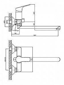 Смеситель для ванны Orange Dia M45-211cr купить в интернет-магазине сантехники Sanbest