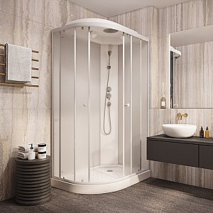 Душевая кабина Parly Effect EF1231R, ABS-пластик, серая, 120x80 см, правая купить в интернет-магазине Sanbest