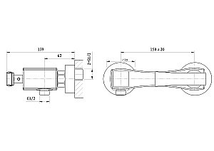 Смеситель для душа WONZON & WOGHAND TRIUMPH WW-564101-CR хром купить в интернет-магазине сантехники Sanbest