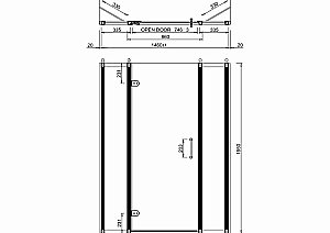 Душевая дверь распашная Burlington 150 стекло прозрачное/профиль хром купить в интернет-магазине Sanbest