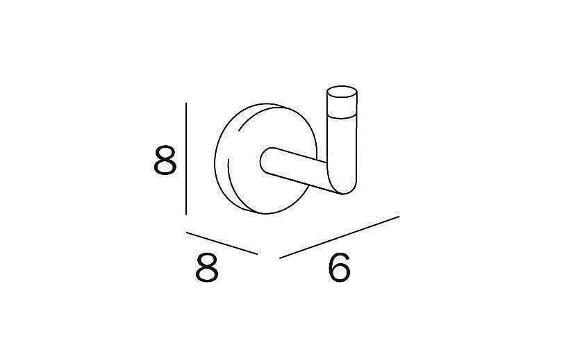 Крючок Inda Forum A3620ACR хром купить в интернет-магазине сантехники Sanbest