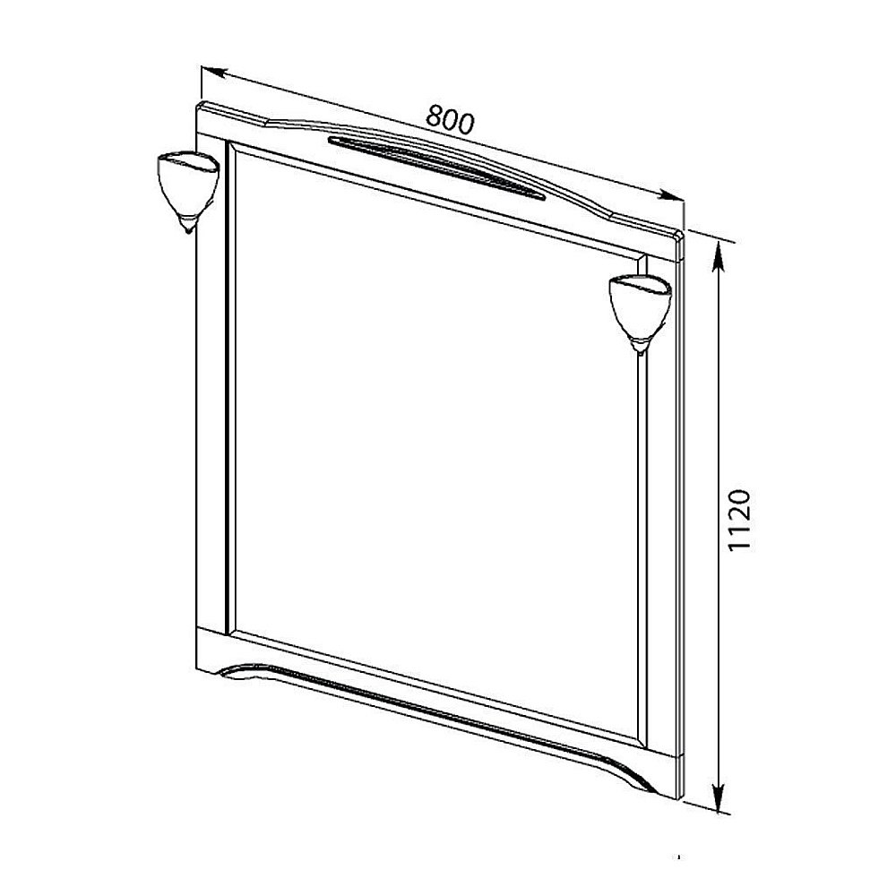 Зеркало Aquanet Луис 80 белое в ванную от интернет-магазине сантехники Sanbest