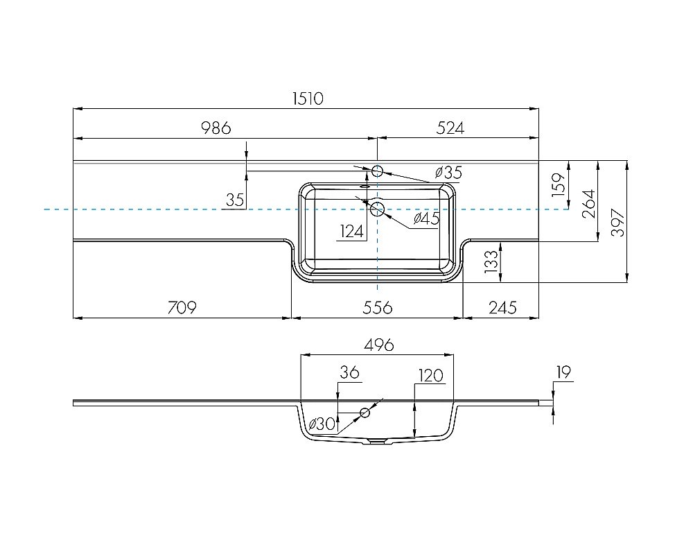 Раковина Акватон Отель 151 1A709431PI01L/P белая купить в интернет-магазине Sanbest