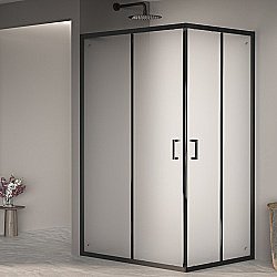 Душевой уголок RGW Passage PA-040B 80x100 3508104080-24 стекло матовое-сатинат/профиль черный купить в интернет-магазине Sanbest