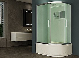 Душевая кабина Esbano Elegancia ES-129CKRB 120x90 стекло матовое/профиль хром купить в интернет-магазине Sanbest