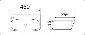 Раковина Ceramalux N 46 9055 белая купить в интернет-магазине Sanbest