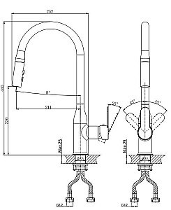 Смеситель для кухни Rush Tenerife TE2835-24 купить в интернет-магазине сантехники Sanbest