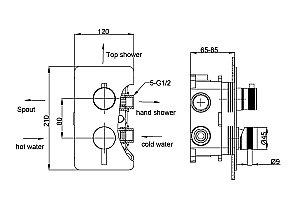 Смеситель для душа Boheme Cell 135-3-MW белый матовый купить в интернет-магазине сантехники Sanbest