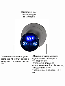 Полотенцесушитель электрический TERMINUS Аккорд П5 500х800 4670078568144 оружейная сталь браш купить в интернет-магазине сантехники Sanbest
