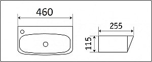 Раковина Ceramalux N 46 9055 белая купить в интернет-магазине Sanbest
