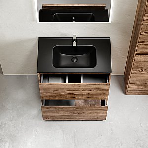 Тумба с раковиной Sancos Libra 70 LB70FECH дуб чарльстон для ванной в интернет-магазине Sanbest