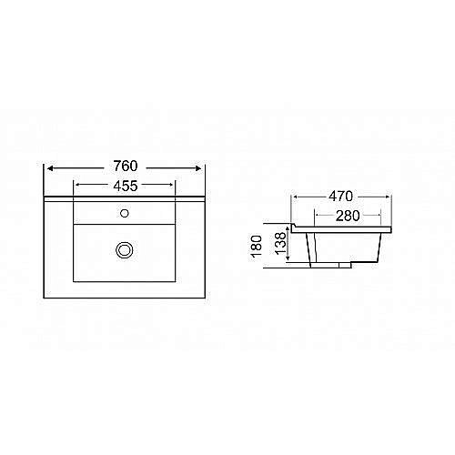 Раковина WeltWasser WW DEILBACH 7506- 75 MT- BL черная матовая купить в интернет-магазине Sanbest