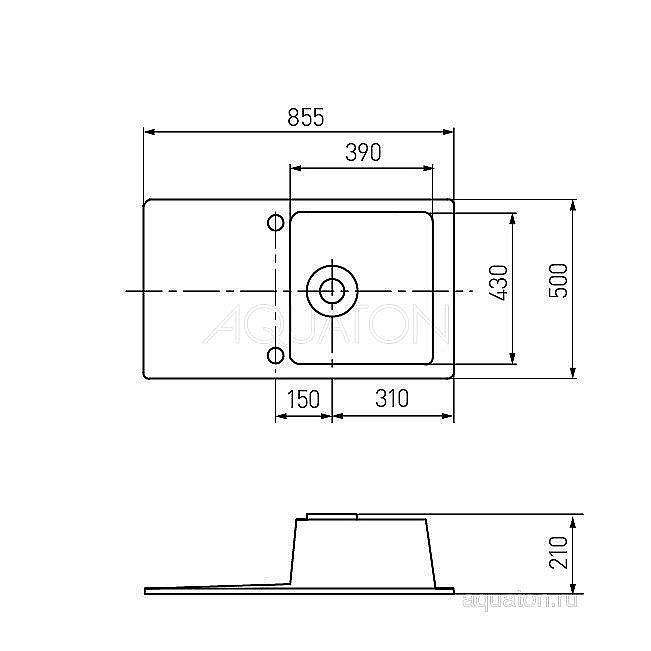 Мойка для кухни Акватон Верона 1A710032VR290 бежевый купить в интернет-магазине сантехники Sanbest