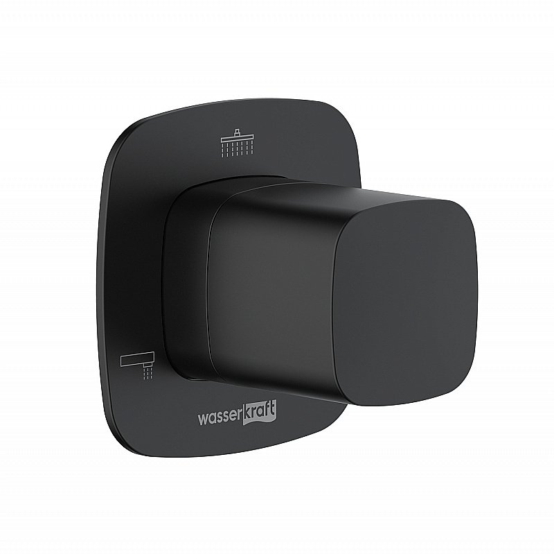 Дивертор Wasserkraft Nuthe A265 3 выхода, черный матовый для смесителя в интернет-магазине сантехники Sanbest