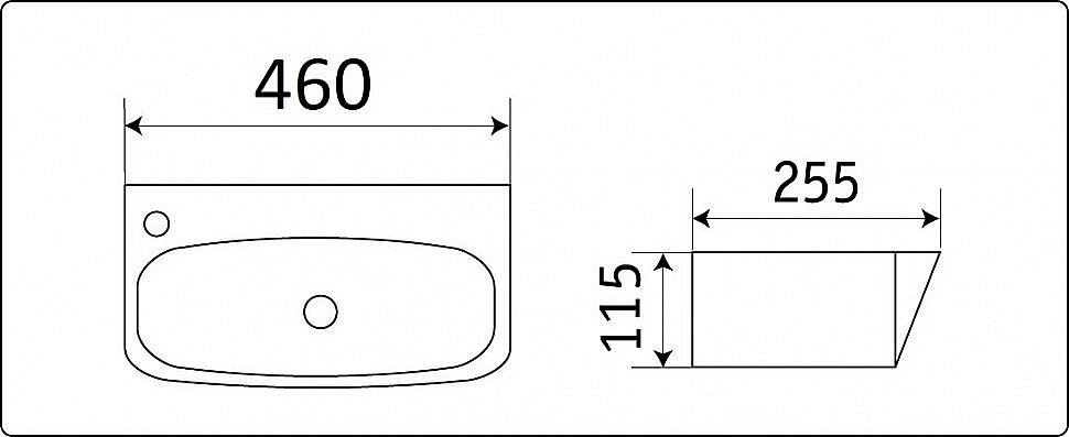 Раковина Ceramalux N 46 9055 белая купить в интернет-магазине Sanbest