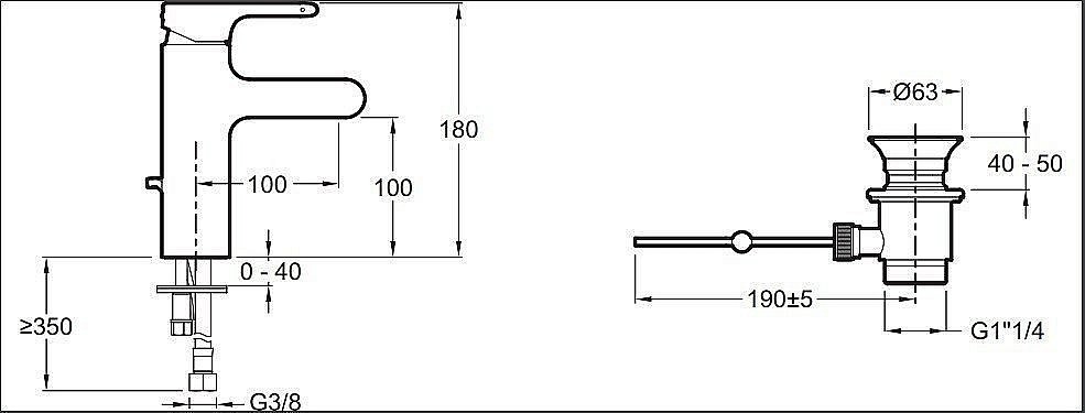 Cмеситель для раковины Jacob Delafon SINGULIER E10860-CP купить в интернет-магазине сантехники Sanbest