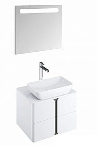 Тумба с раковиной и столешницей Ravak Balance 60 белая/графит для ванной в интернет-магазине Sanbest