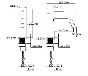 Смеситель для раковины NT Bagno NT4211 купить в интернет-магазине сантехники Sanbest