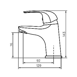 Смеситель для раковины Dorff Stark D1100210 хром купить в интернет-магазине сантехники Sanbest