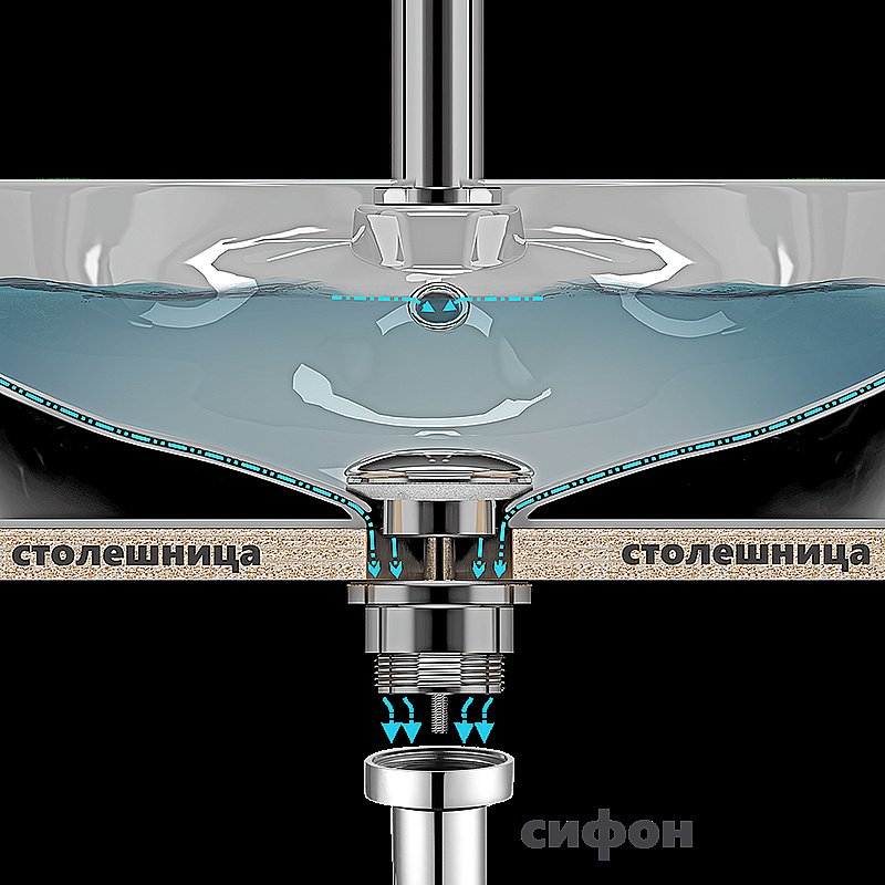 Донный клапан Elghansa WBT-227 хром купить в интернет-магазине сантехники Sanbest