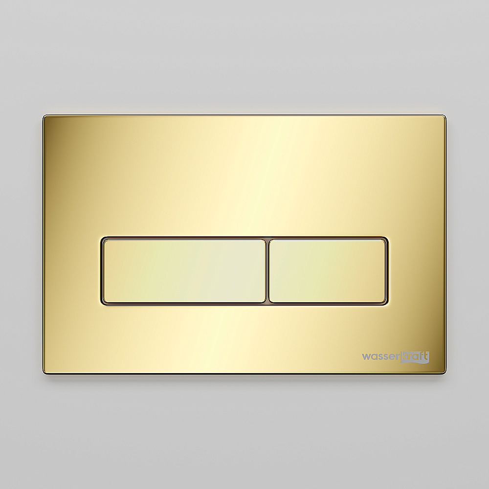 Кнопка для инсталяции WasserKraft PG03 золото глянцевое купить в интернет-магазине сантехники Sanbest