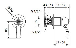 Смеситель скрытого монтажа Migliore Lem Swarovski ML.LEM-1930K хром купить в интернет-магазине сантехники Sanbest