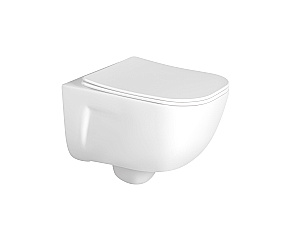 Унитаз подвесной Aquatek ДИВА AQ2012-00+INS-0000012+KDI-0000013+KKI-0000002 белый, безободковый, с крышкой микролифт, с инсталляцией и белой кнопкой купить в интернет-магазине Sanbest